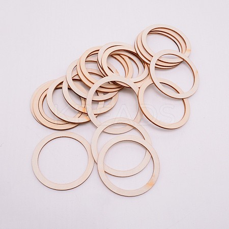 Unfinished Wood Linking Rings WOOD-WH0099-12F-1