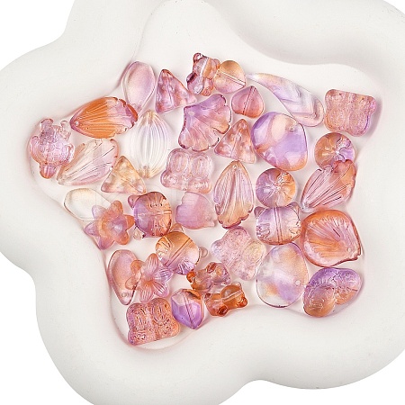150Pcs Gradient Color Transparent Glass Beads GLAA-YW0004-91K-1