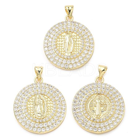 Brass Micro Pave Cubic Zirconia Pendants KK-H539-17A-1