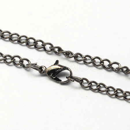 Vintage Iron Twisted Chain Necklace Making for Pocket Watches Design CH-R062-B-1