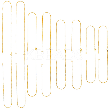 12Pcs 4 Styles 304 Stainless Steel Cable Chain Necklace Making STAS-SC0010-23G-1
