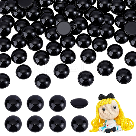 Acrylic Half Round Beads OACR-PH0004-63A-1
