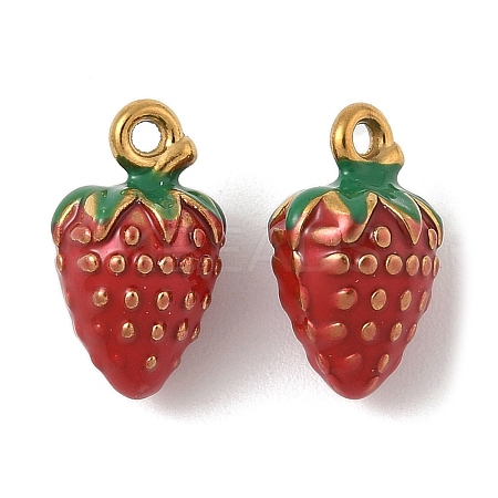 304 Stainless Steel Enamel Pendants STAS-U057-17G-03B-1