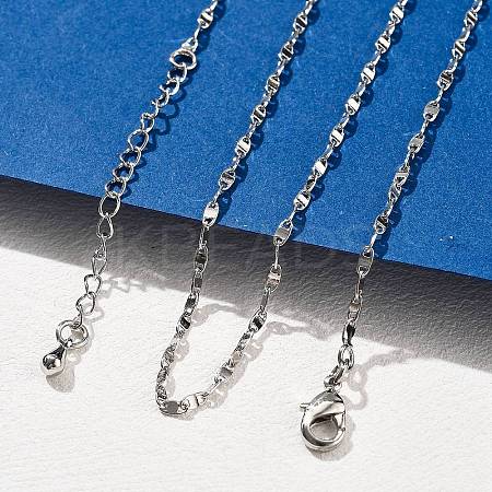 Brass Link Chain Necklaces for Women NJEW-D302-46P-1