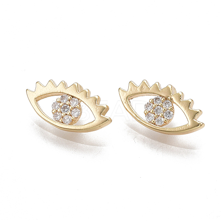 Brass Micro Pave Cubic Zirconia Charms KK-T038-387G-1