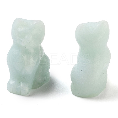Natural Flower Amazonite Carved Figurines DJEW-L023-B11-1