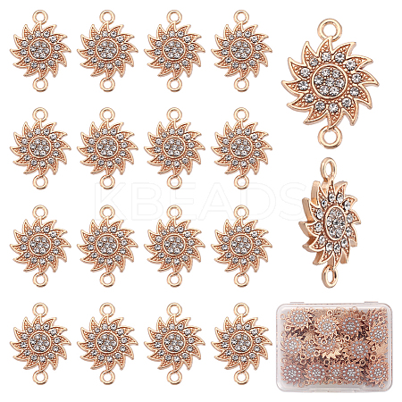 40Pcs Alloy Crystal Rhinestone Connecotr Charms PALLOY-SC0025-27-1