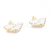 Alloy Enamel Pendants ENAM-M043-01G-02-RS-3