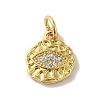 Brass Micro Pave Cubic Zirconia Charms KK-M283-19C-01-1