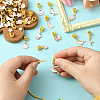 50Pcs 10 Styles Alloy Pink Enamel European Dangle Charms ENAM-CJ0005-49-3