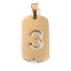 Ion Plating(IP) 304 Stainless Steel Pendants STAS-O127-D03-1