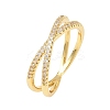 Brass Micro Pave Cubic Zirconia Finger Rings RJEW-D340-01G-06-2