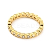 Rack Plating Brass Finger Ring with Cubic Zirconia RJEW-D014-01A-G-2