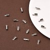 Tarnish Resistant 201 Stainless Steel Fold Over Crimp Cord Ends STAS-R055-08-5