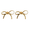 Ion Plating(IP) 304 Stainless Steel Bowknot Stud Earrings EJEW-H007-04G-1