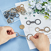 12Pcs 3 Colors Nordic Retro Zinc Alloy Double Spring Ring Clasps FIND-SC0012-87A-3