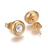 Ion Plating(IP) 304 Stainless Steel Stud Earrings X-EJEW-L251-A01-G-2