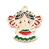 Brass Colorful Enamel Pendants KK-A277-34G-1