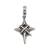 Star 316 Surgical Stainless Steel Cubic Zirconia Pendant Decoration STAS-Z165-16AS-B02-1