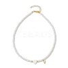 Brass Micro Pave Grade AAA Cubic Zirconia Letter Pendant Necklaces NJEW-JN04771-22-4