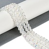 Plating Natural Selenite Beads Strands G-G120-A01-02-2