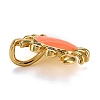Real 18K Gold Plated Brass Micro Pave Clear Cubic Zirconia Charms ZIRC-L100-020-G-4