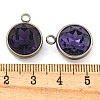 304 Stainless Steel Glass Rhinestone Charms STAS-E052-56A-3