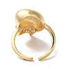 Teardrop Brass Micro Pave Cubic Zirconia Open Cuff Rings for Women RJEW-B064-03GP-3