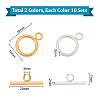 Unicraftale 304 Stainless Steel Ring Toggle Clasps STAS-UN0001-37-4