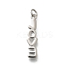 Brass Micro Pave Cubic Zirconia Charms KK-P295-48P-2