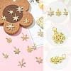 16Pcs 4 Styles Christmas Rack Plating Brass Pendants KK-SC0006-97-3