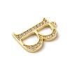 Rack Plating Brass Micro Pave Cubic Zirconia Pendant KK-H449-76G-10-3