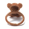 Bear Flocky Adjustable Ring for Teen Girl Women LS-RJEW-G117-01A-2
