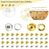 1200Pcs 2 Colors Brass Crimp Beads KK-FS0001-38-5