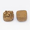 Electroplated Natural Druzy Quartz Crystal Beads G-G888-03B-2