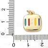 Brass Enamel 11:11 Pendants KK-B155-11G-03-3