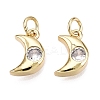 Brass Micro Pave Cubic Zirconia Charms KK-E068-VB230-B-1