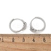 Brass Clear Cubic Zirconia Hoop Earrings EJEW-Q014-14P-3