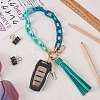 Chain Link Wristlet Keychain HJEW-SW00013-07-4