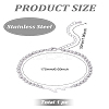 1Pc 301 Stainless Steel Ball Chain Bracelets for Women Men BJEW-LP0001-45P-2
