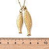 304 Stainless Steel Couple Fish Pendant Satellite Chain Necklaces for Women LS-NJEW-Z108-02G-5
