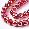 Electroplate Glass Beads Strands EGLA-Q125-003-A03-3