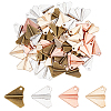 60Pcs 4 Colors Tibetan Style Zinc Alloy Pendants TIBEP-DC0001-14-1