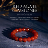 SUNNYCLUE Natural Red Agate Round Beads Stretch Bracelets BJEW-PH0001-8mm-04-6