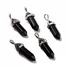 Natural Obsidian Pointed Pendants G-K329-67P-1