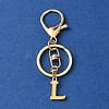 304 Stainless Steel Initial Letter Charm Keychains KEYC-YW00005-12-1