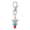 10Pcs Mushroom Angel Glass Pearl & Lampwork Pendant Decorations HJEW-MZ00232-4