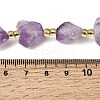 Electroplated Raw Rough Natural Amethyst Beads Strands G-Z131-J02-06-5