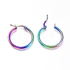 201 Stainless Steel Hoop Earrings X-EJEW-A052-20J-M-2