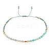 Adjustable Glass Seed Bead Braided Bead Bracelets for Women VT9382-52-1